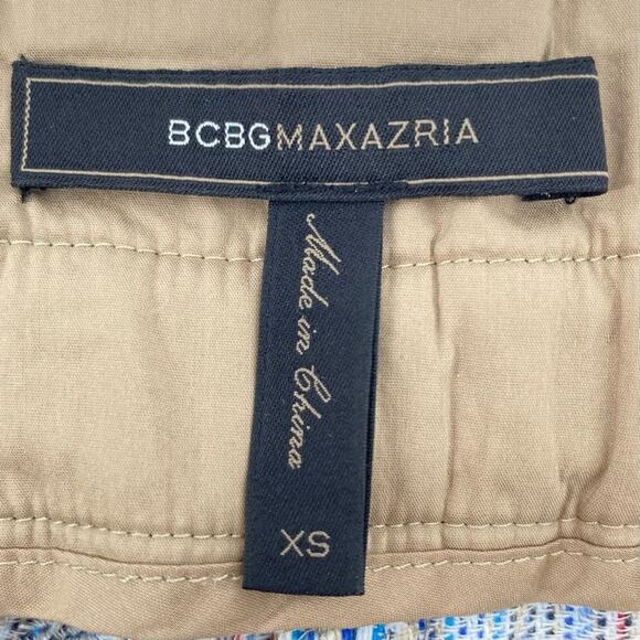 BCBGMAXAZRIA Renee Striped Shorts Multicolor Blue Size XS Chic Trendy Casual - Picture 5 of 6